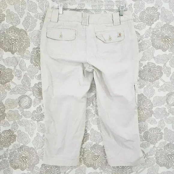 Carhartt Women's Capris Beige Cargo Size 10  8910 - Picture 2 of 7